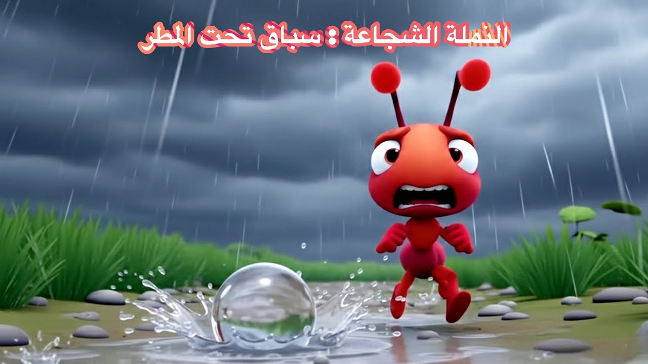 كان يا مكان - مغامرة النملة الشجاعة : سباق تحت المطر || قصص