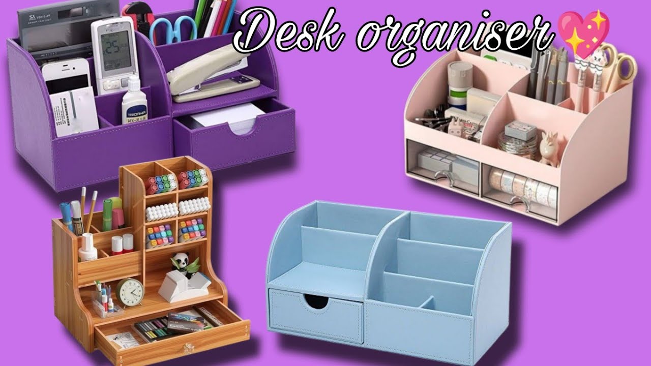 Desk Organiser with cardboard || DIY Desk Organiser 💝||complete tutorial step by step ✨