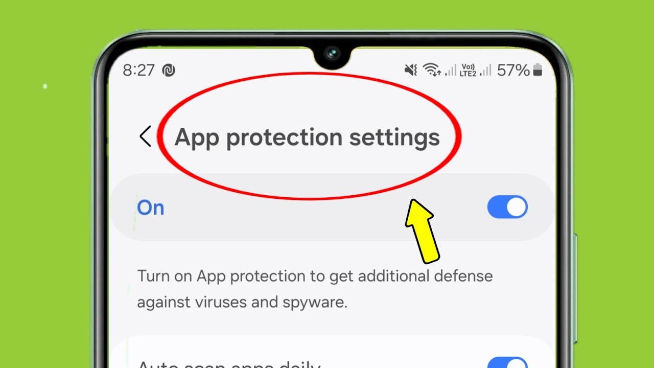 App Protection Setting in Samsung galaxy phone
