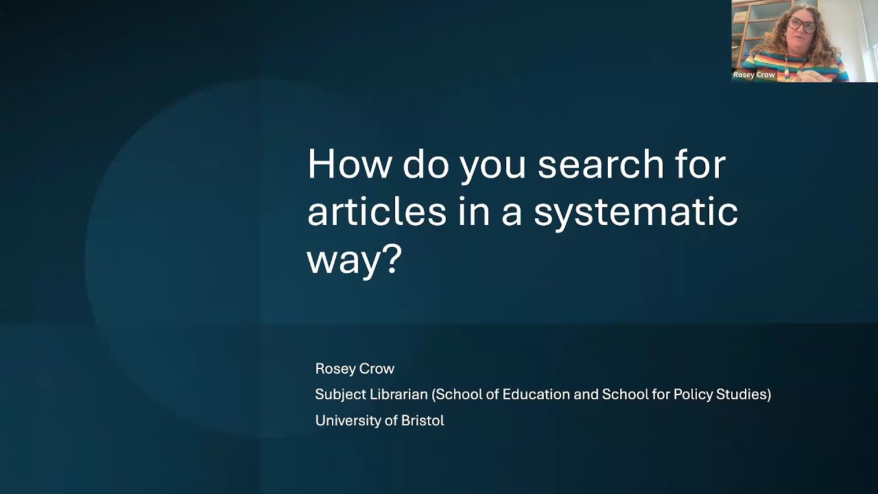How do you search for articles in a systematic way?