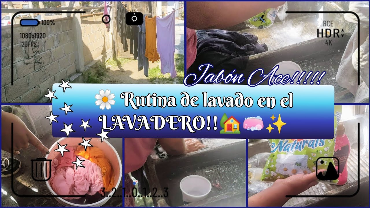 🌼 Rutina de lavado 👔 En el LAVADERO!!#motivation#jabonenpolvo#lavadero #Rutina de lavado de ropa 🧼