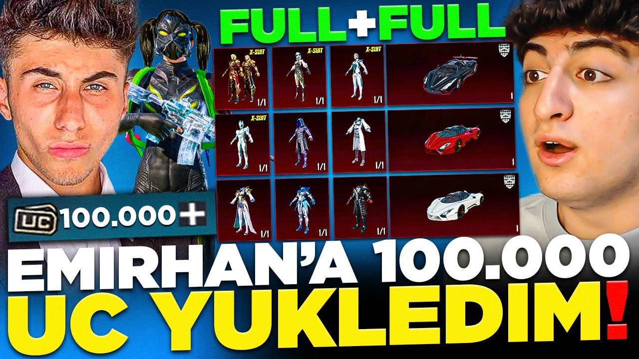 EMİRHAN KURİ'NİN HESABINA 100.000 UC YÜKLEDİM! (GERÇEK??) PUBG Mobile
