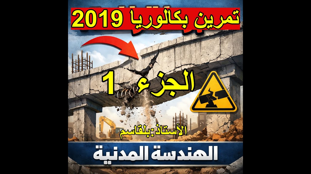 #الجزء 1 حل تمرين بكالوريا 2019(الانحناء البسيط)