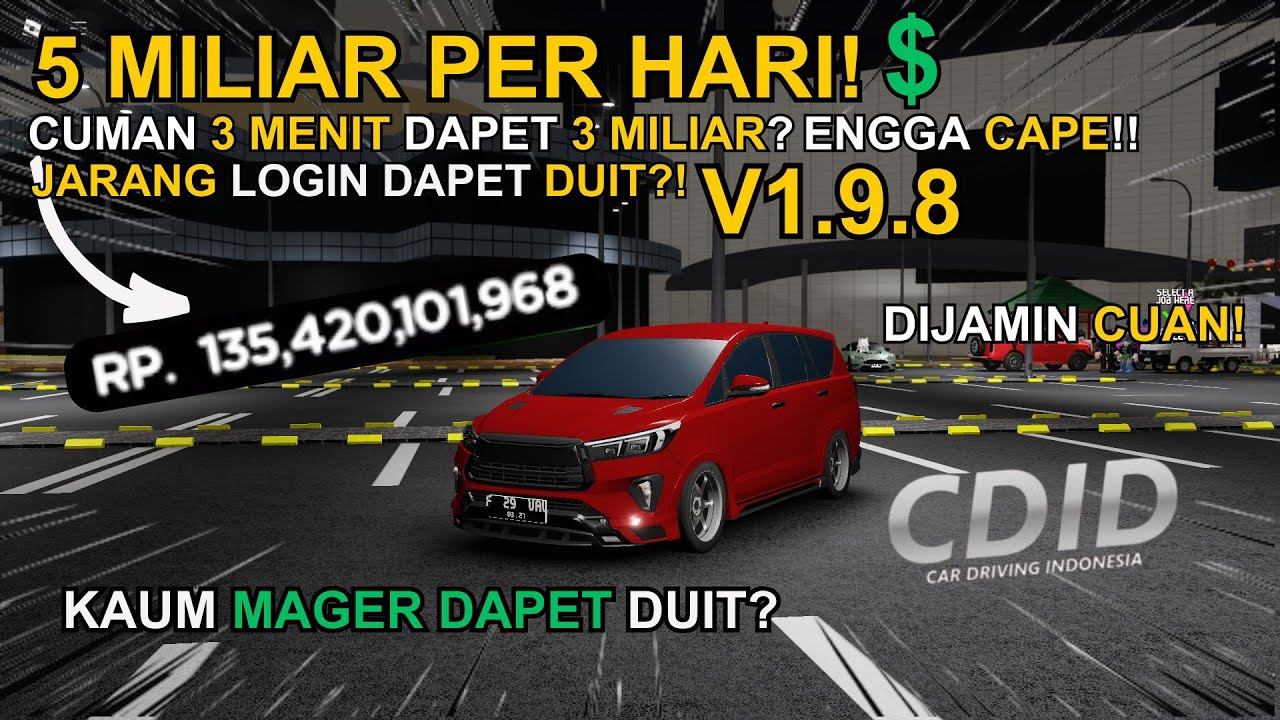 DAPETIN DUIT 5M CUMAN MODAL LOGIN? | TUTORIAL KAYA DI CDID | #cdid  #roblox