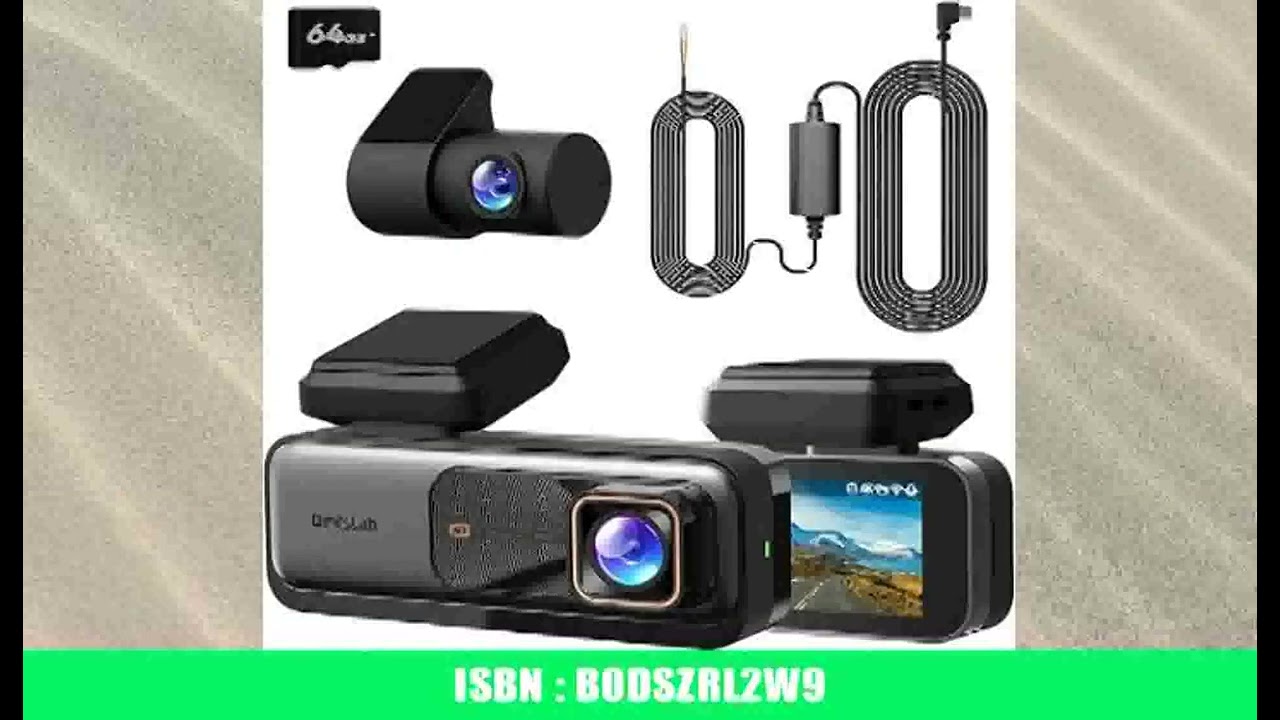 BOTSLAB Dashcam Auto Vorne Hinten 4K+2K mit GPS WiFi und Hardwire-Kit, Dash Cam Auto Kamera mit