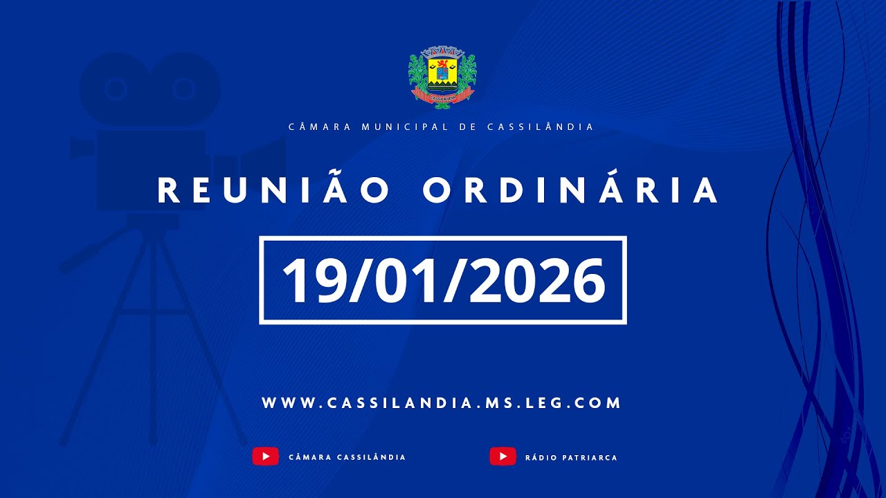 Reunião Ordinária do dia 19/01/2026 às 18h.