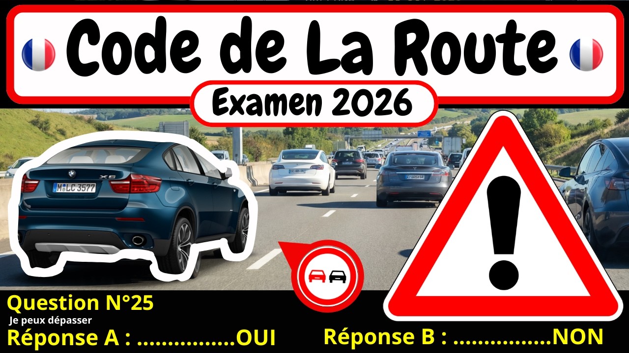 ✅ TEST GRATUIT DU CODE DE LA ROUTE 2026 🚗 #196