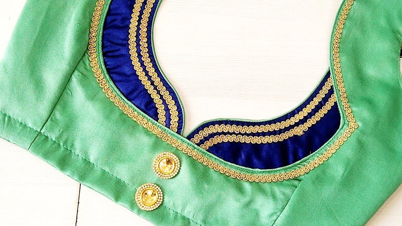 Latest & Modern Saree BlouseNeck Designs in 2023