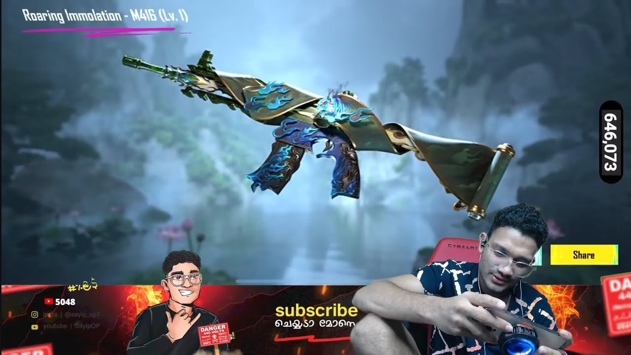 Sayip Op Lucky Spin 10000 UC | Roaring Immolation-M416 | ലൈക്‌ അടിച്ചു കേറി വാ. #shorts #bgmi #mallu
