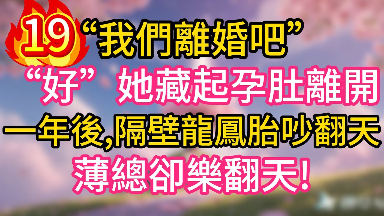 第十九集：“我們離婚吧”“好”她藏起孕肚離開，直到一年後，隔壁龍鳳胎吵翻天，蕭總卻樂翻天!
