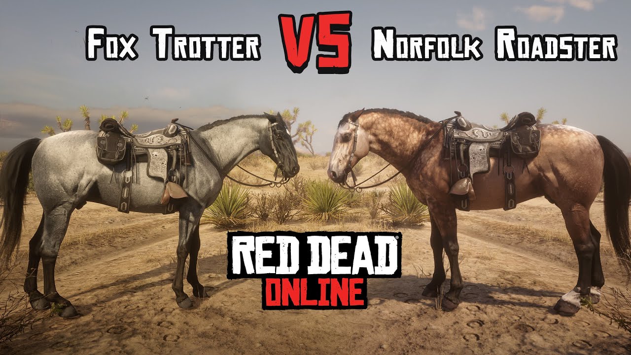 Missouri Fox Trotter (lvl.4) vs Norfolk Roadster (lvl.4) - Red Dead Online Best Horse - Speed Test