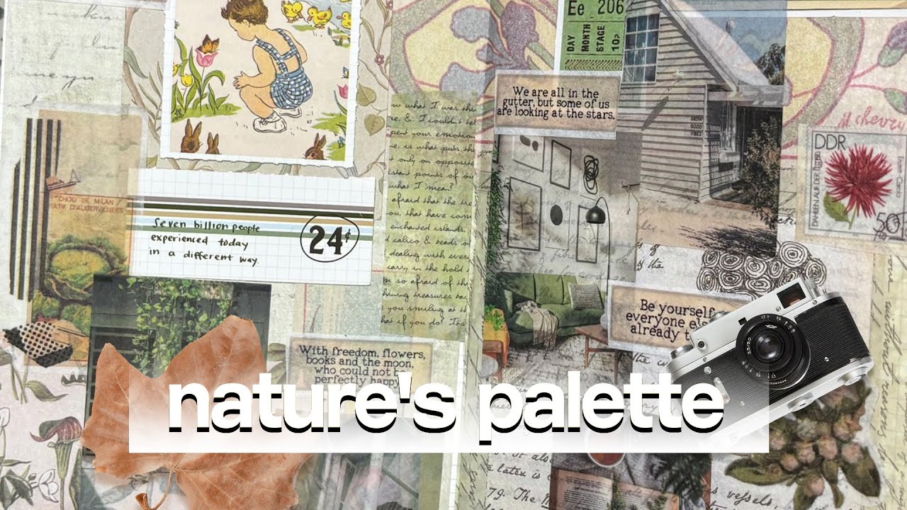 Nature's Palette | Green Scrapbook Aesthetic | Life Goals Journal