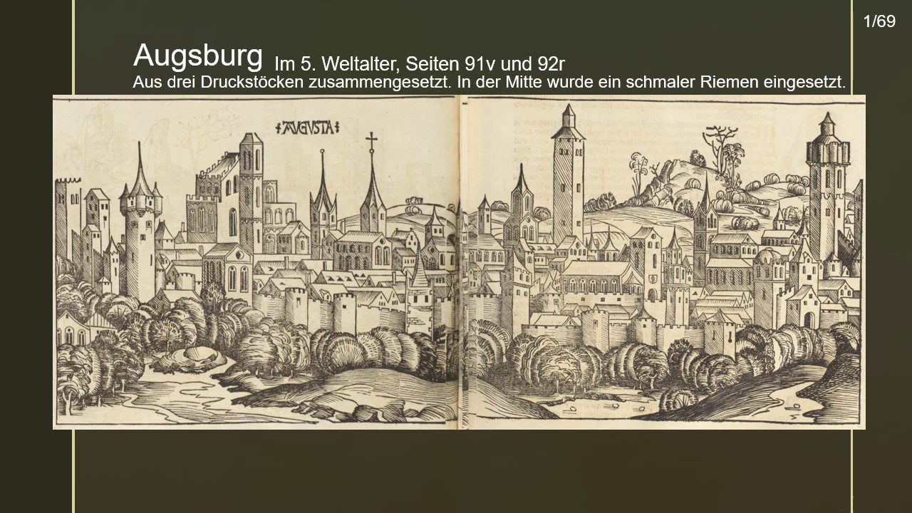 Stadtansichten der N&uuml;rnberger Chronik von Hartmann Schedel - Hauptteil