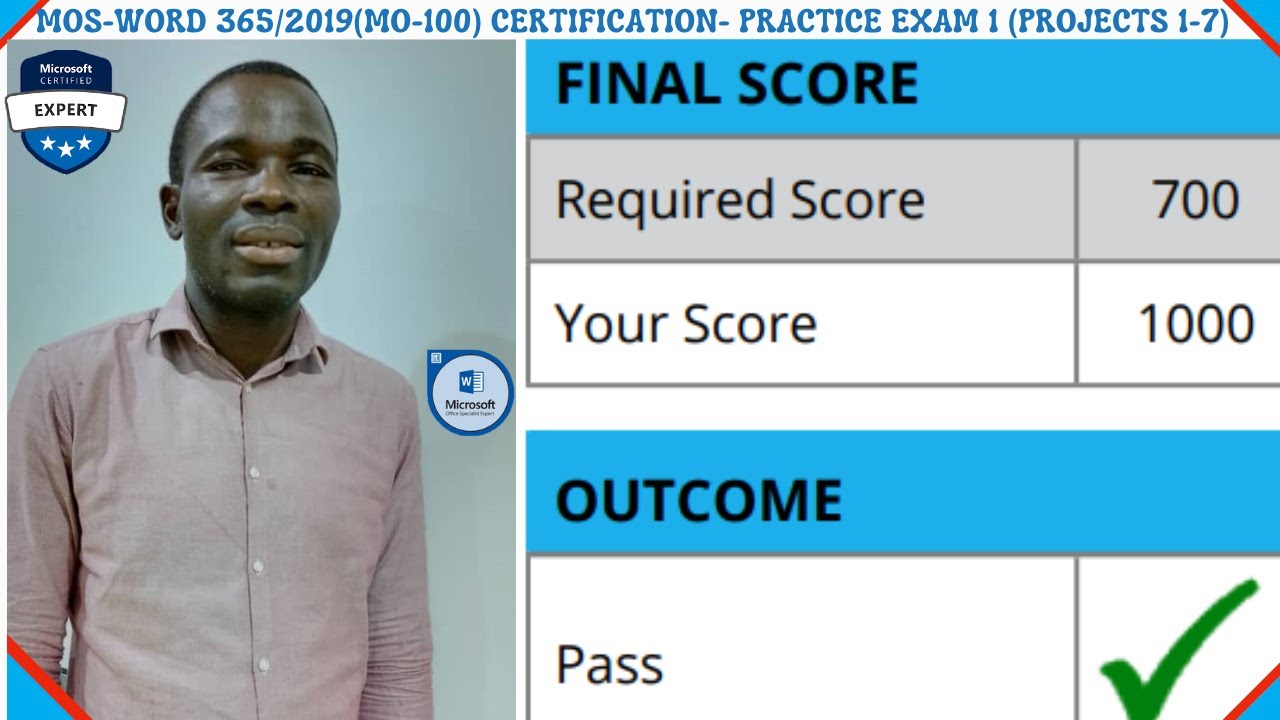 MOS Word 365 Certification | Practice Exam 1 to Boost Your Score & Confidence!