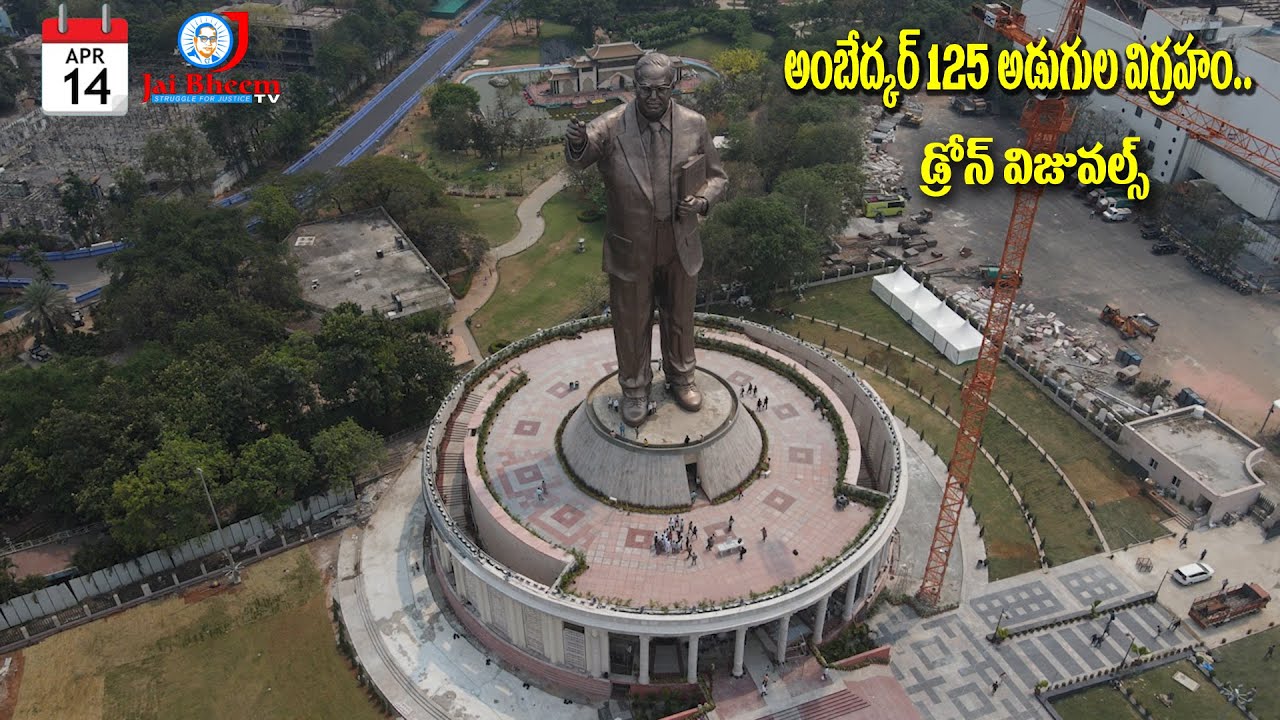 125 BR.Ambedkar Statue Drone Visuals | Tank Bund | Hyderabad | JAI BHEEM TV INDIA