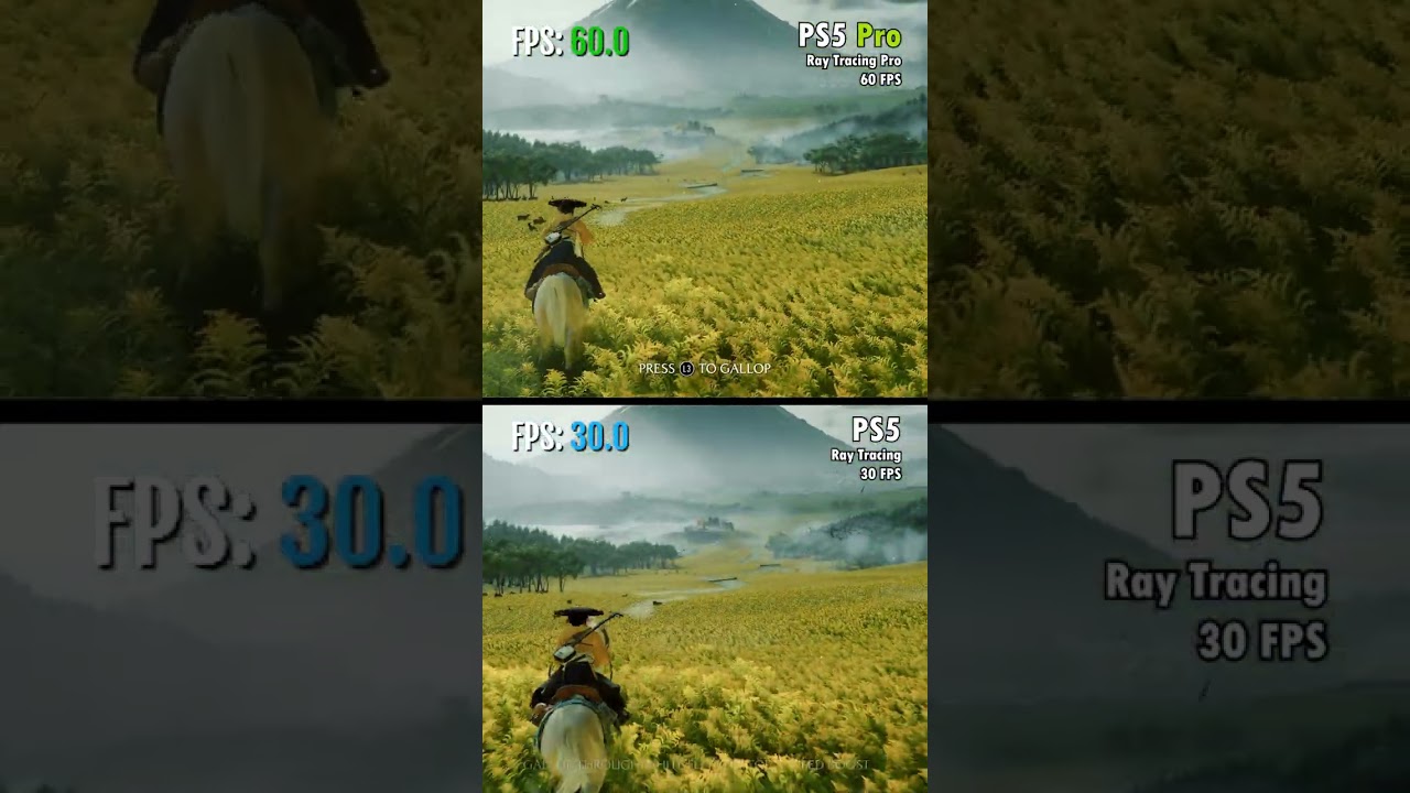 PS5 vs. PS5 Pro have no real difference with Ghost of Yotei #ps5  #ps5pro  #ghostofyotei