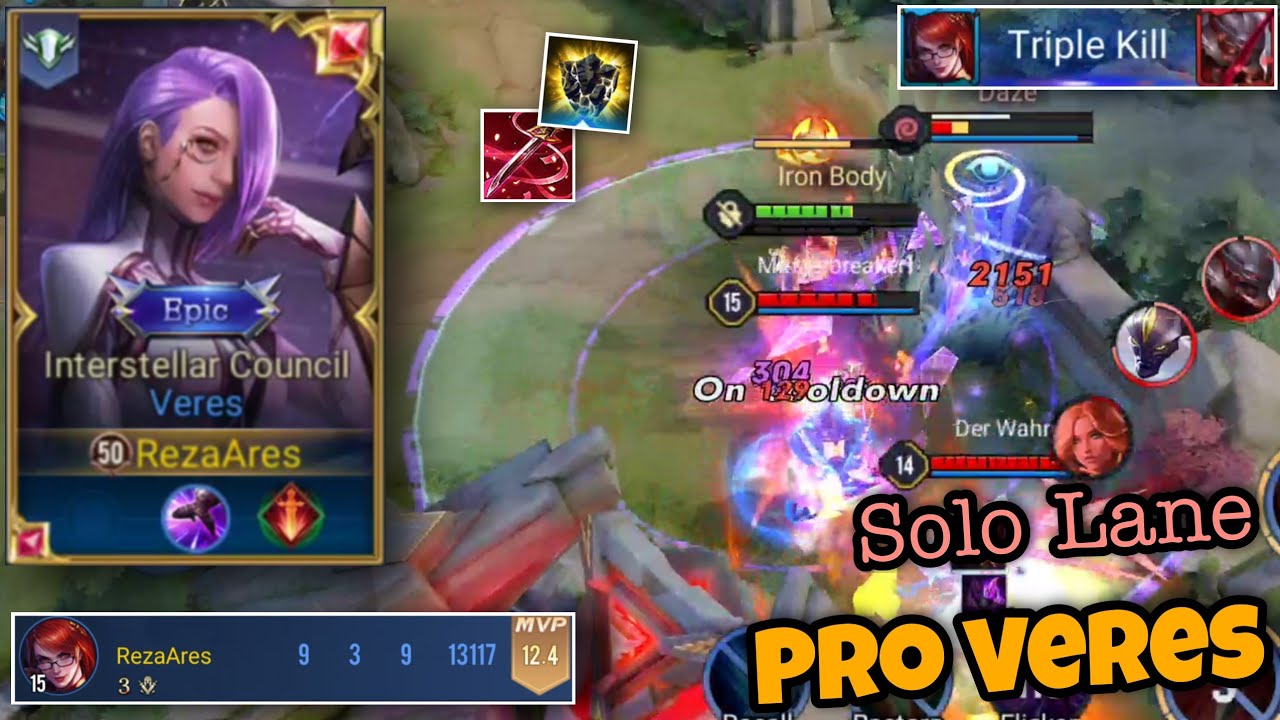 Veres Pro Gameplay | Solo Lane Beast With New Build | Arena of Valor | Li&ecirc;n Qu&acirc;n mobile