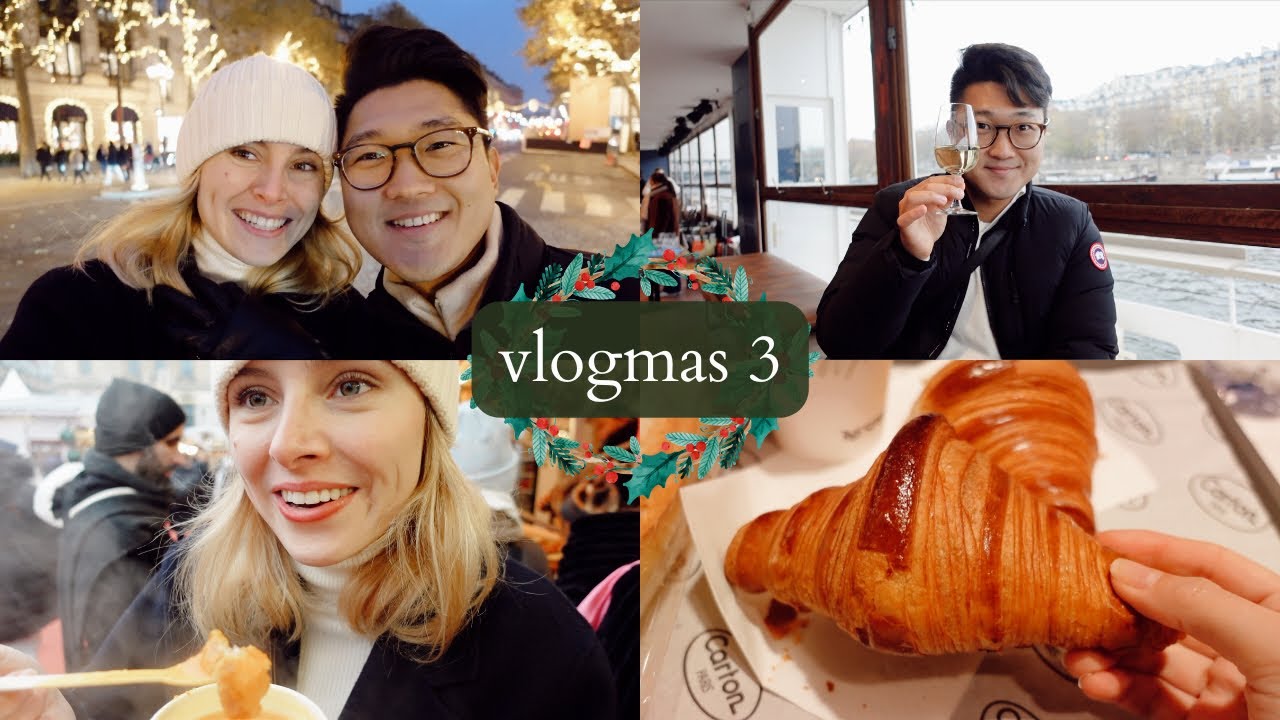 ¡MERCADO NAVIDEÑO EN PARÍS! 🎄Probando el mejor croissant de Francia 🥐 🇫🇷