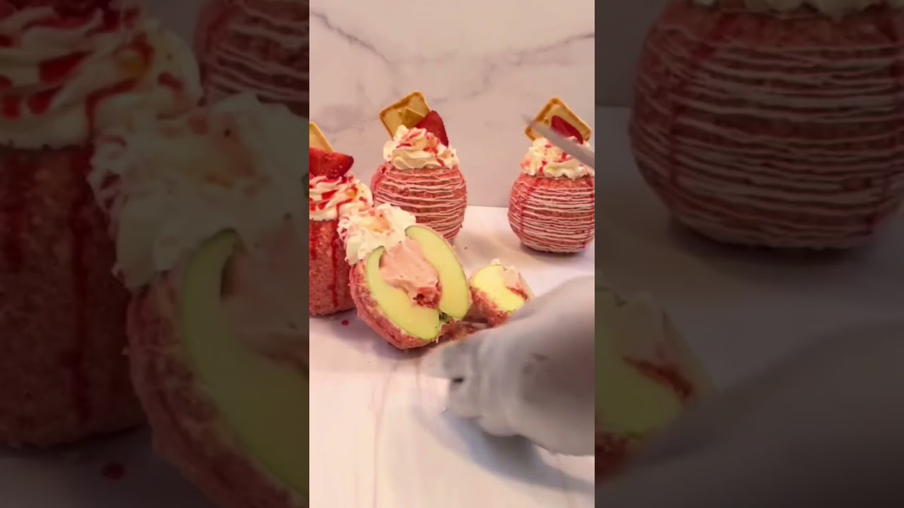 Strawberry Cheesecake Stuffed Apples #shorts30