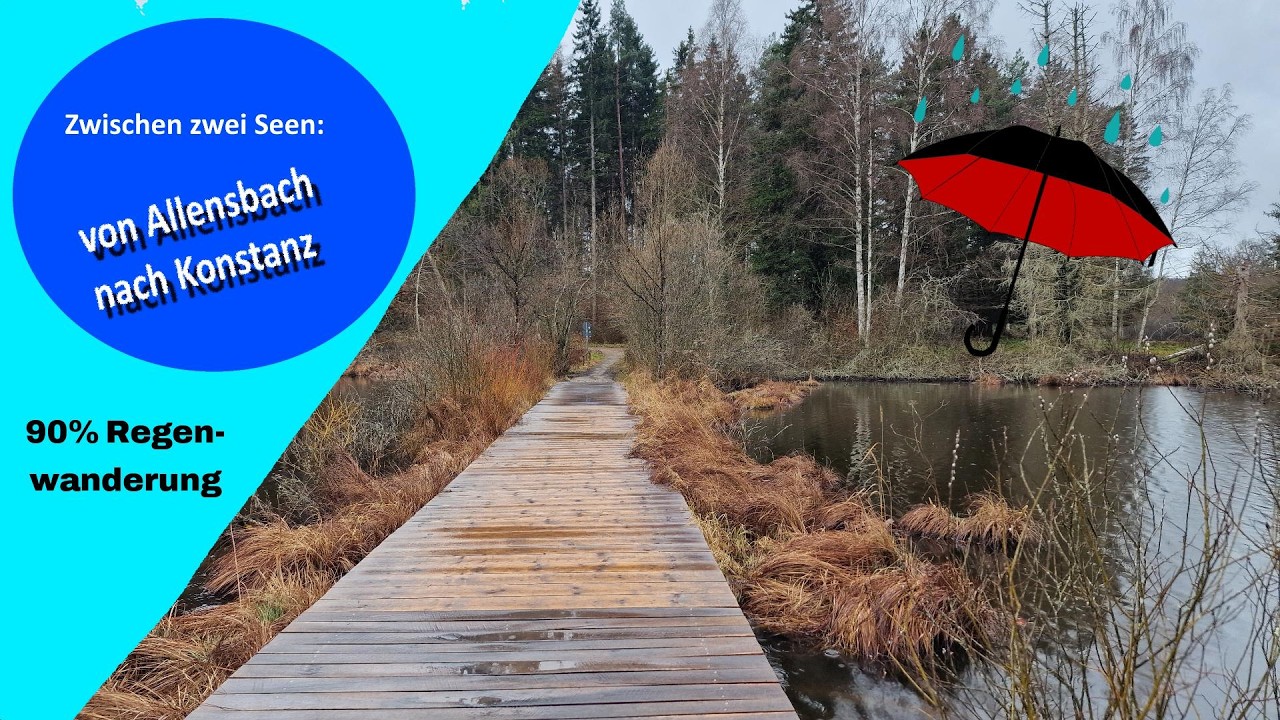 Regenreiche Wanderung im Bodenseekreis von Allensbach nach Konstanz