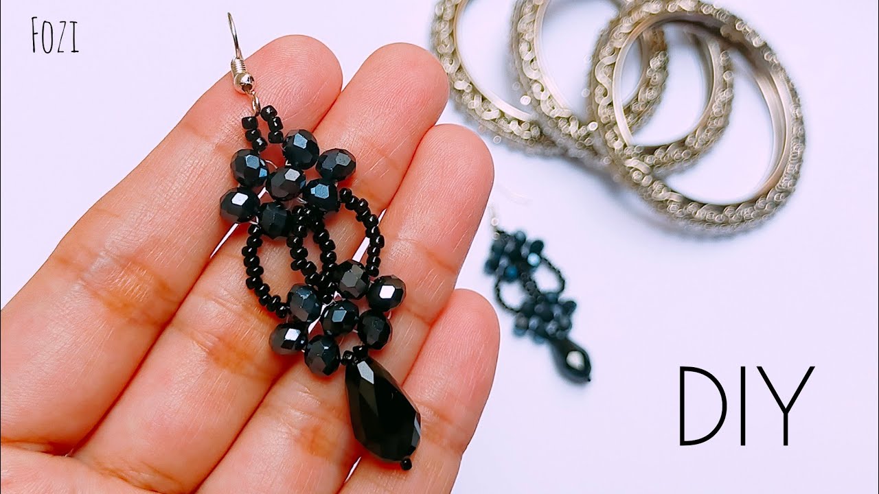 Black Beauty Earrings/ARETES/How to make jewelry at home.