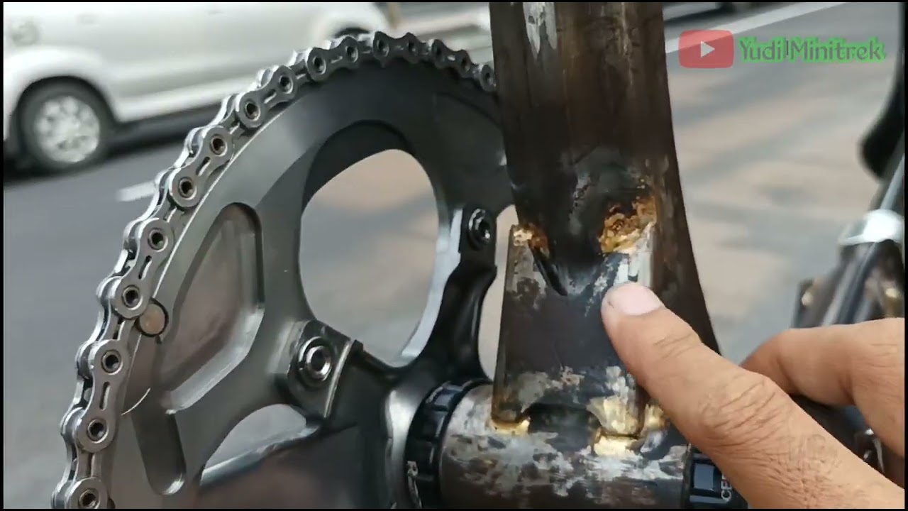 SEPEDA BIASA DI PASANG SPAREPART DURA ACE MINITREK MINION INDONESIA