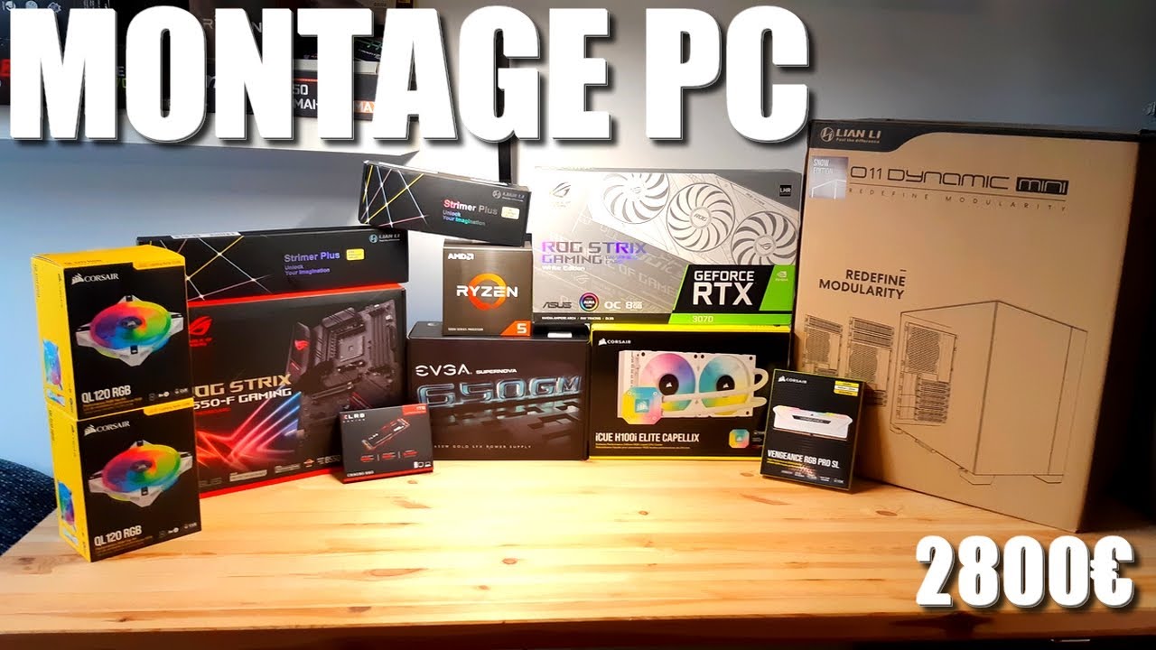 🔧COMMENT MONTER SON PC DE A &agrave; Z + CABLE MANAGEMENT | Config PC Gamer Blanc 3000&euro; | 2022