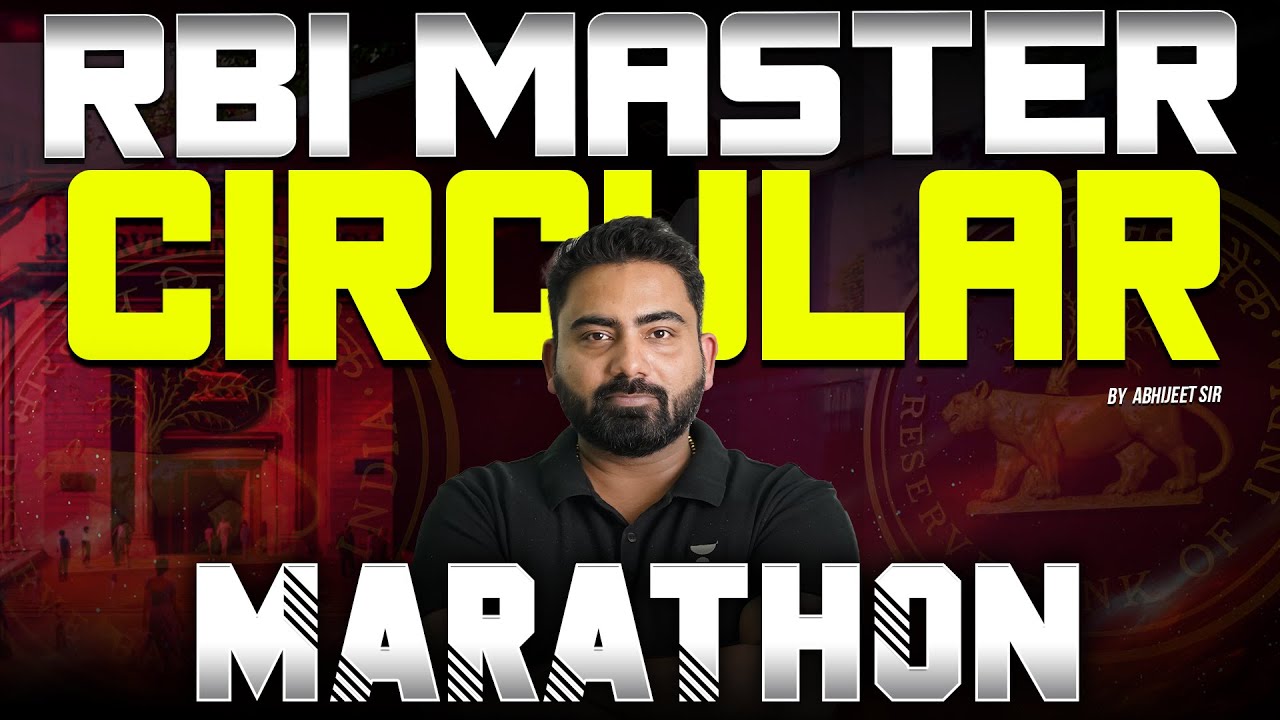 RBI Master Circular 2025 Marathon | Reserve Bank of India Circular | By Abhijeet Sir