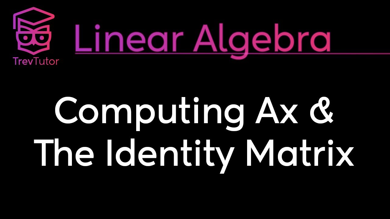 [Linear Algebra] Computing Ax and The Identity Matrix
