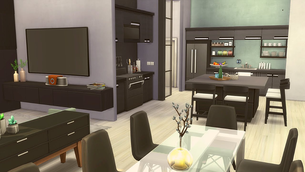MODERN FAMILY APARTMENT with Bunk Beds (122 Hakim House) 🌆 Sims 4 Speed Build Stop Motion (NO CC)