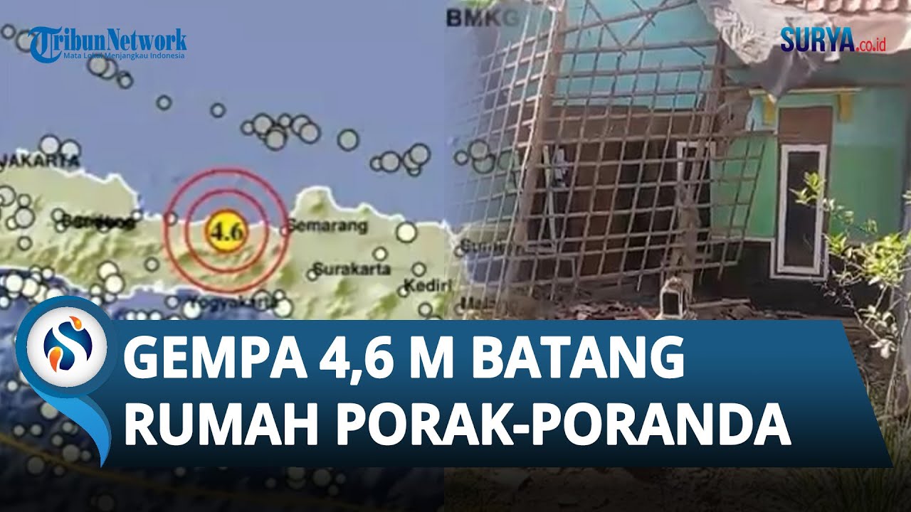 🔴BREAKING NEWS - Gempa 4,6 Magnitudo Guncang Batang, Warga Berhamburan & Rumah Porak-poranda