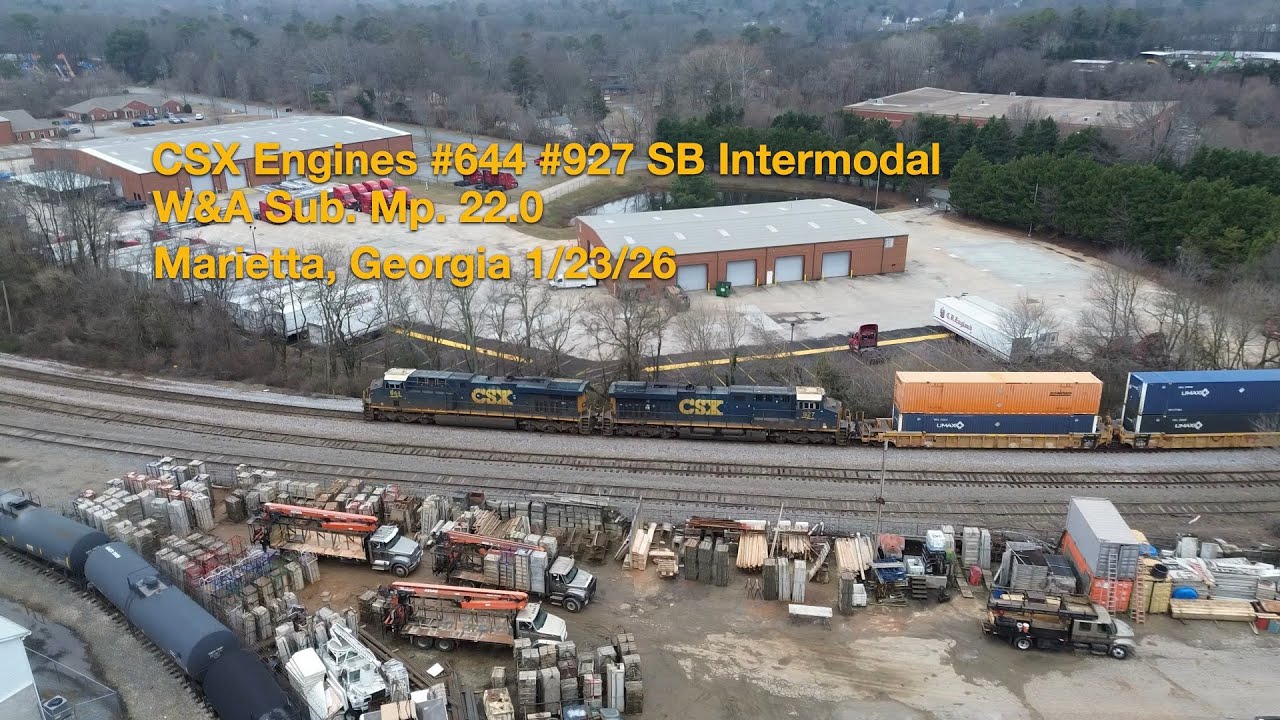 CSX Engines #644 #927 SB Intermodal Marietta, Georgia 1/23/26