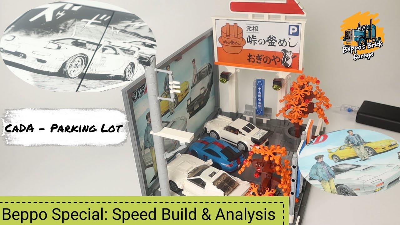 Parking Lot - Initial D | CaDA 61034W - Lego Alternative - Speed Build Review