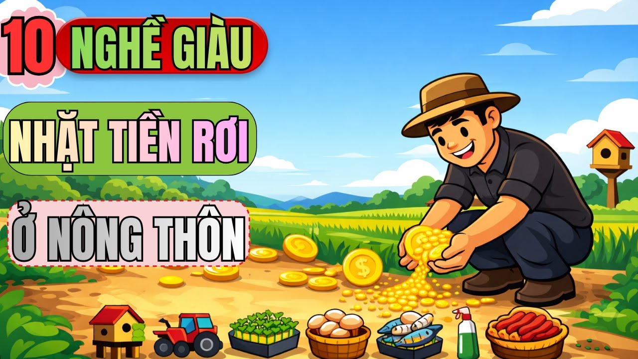 10 Nghề Giàu ‘Nhặt Tiền Rơi’ Ở Nông Thôn:Ai Làm Sớm Giàu Sớm