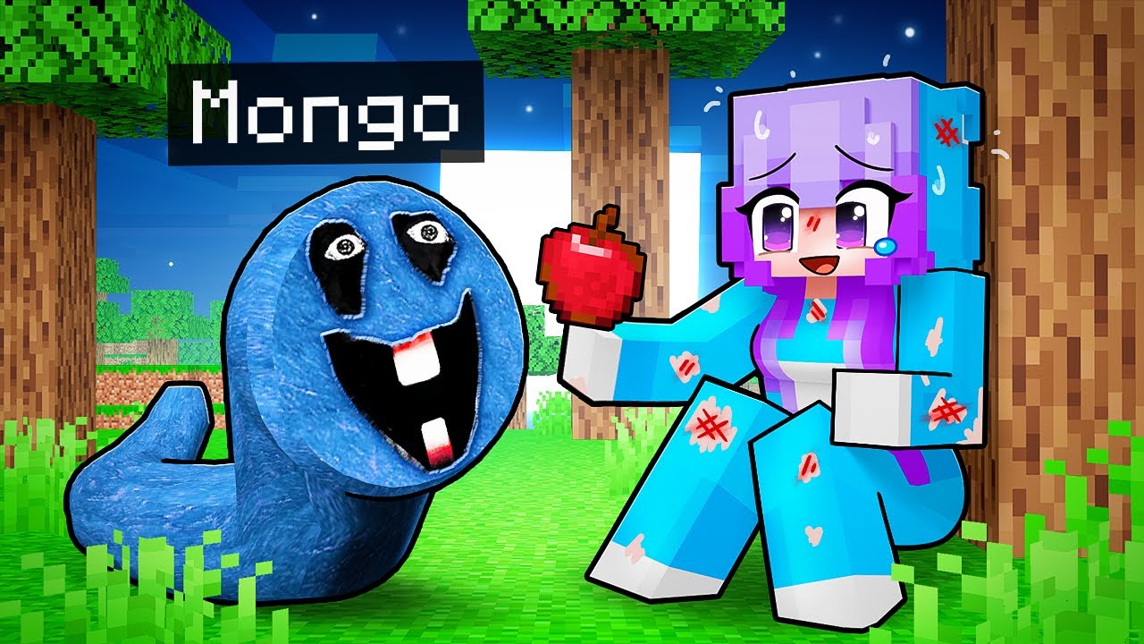 Playing as a BABY HUNGRY SNAKE in Minecraft!