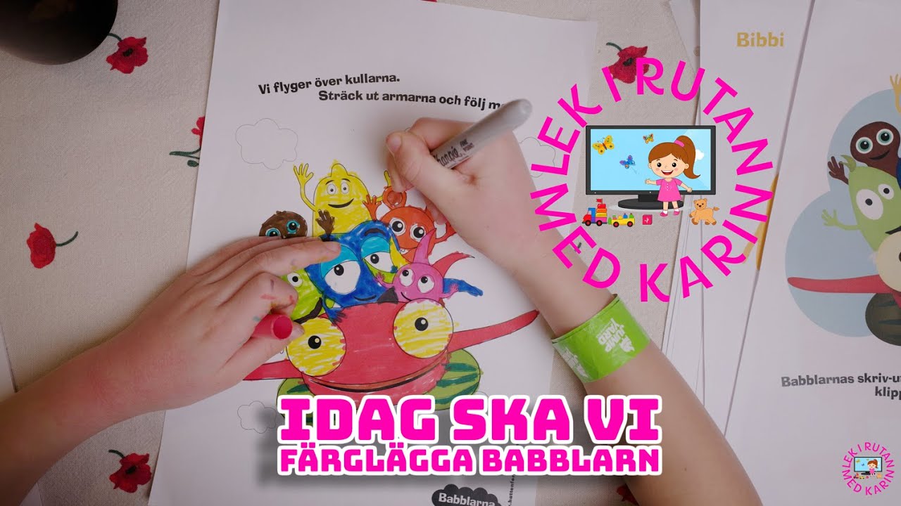 IDAG SKA VI FÄRGLÄGGA BABBLARNA | Lek i rutan med Karin.