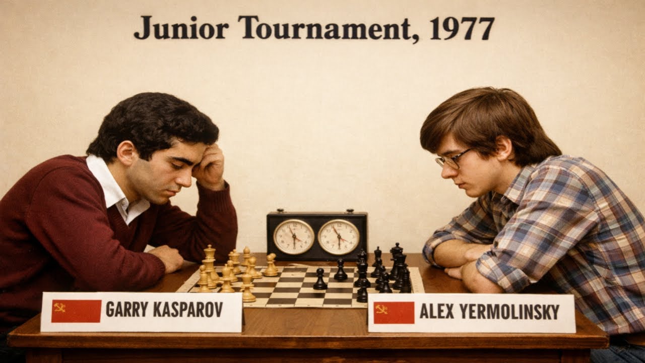 Garry Kasparov vs Alex Yermolinsky - Junior Tournament, 1977