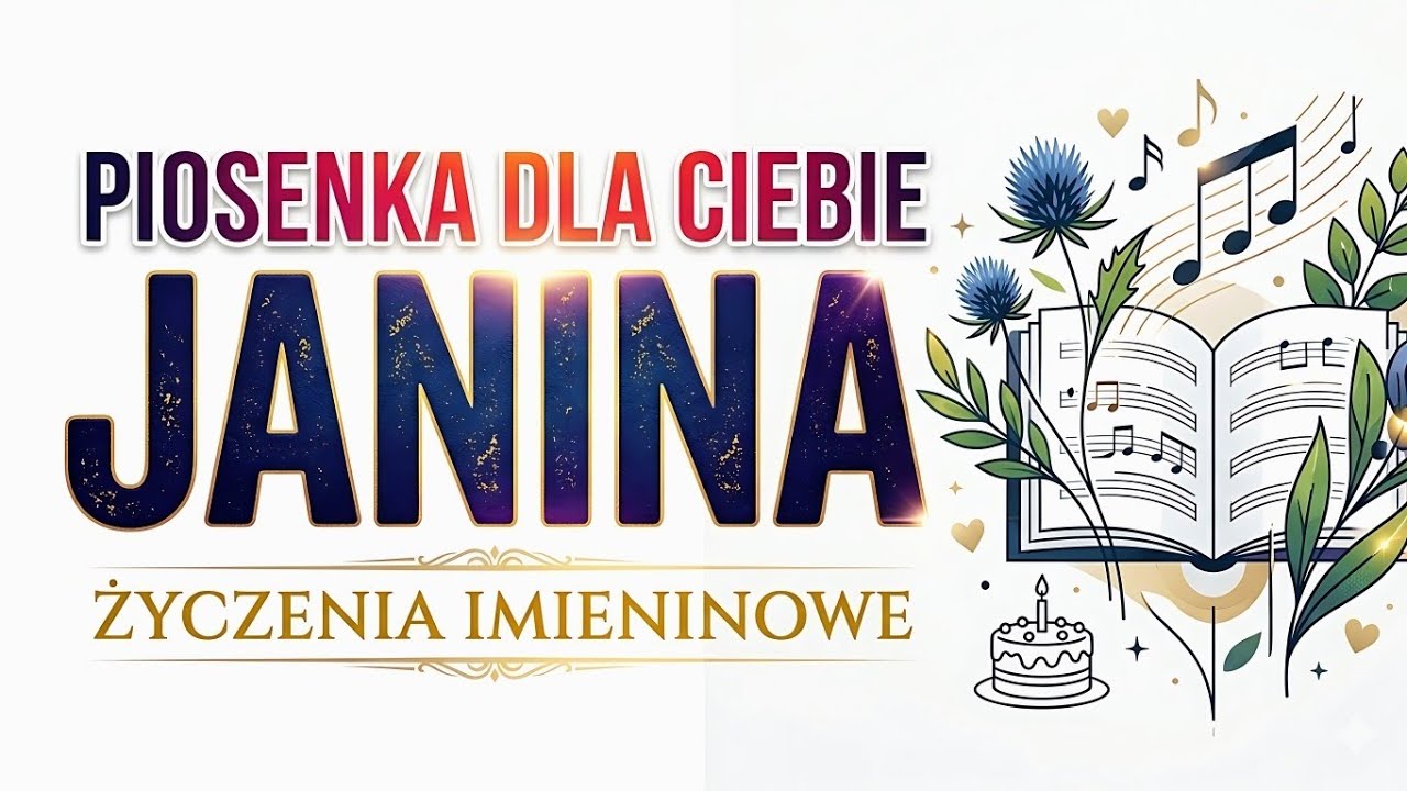 JANINA 💌 Imieniny Janiny 🎙️ Piosenka i życzenia imieninowe dla Janiny &ndash; Sto lat!