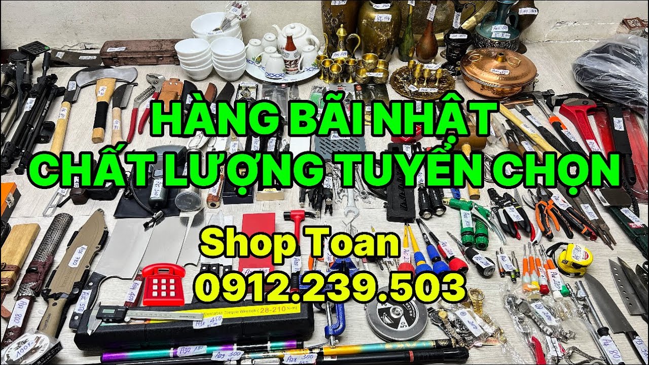 🔴🔴🔴Clip 258,Mã A,Đồ đồng,Vít lực Anex,Dao bếp,Cần câu,Kéo bonsai,Hàng bãi,Gốm pháp... ☎️0912239503