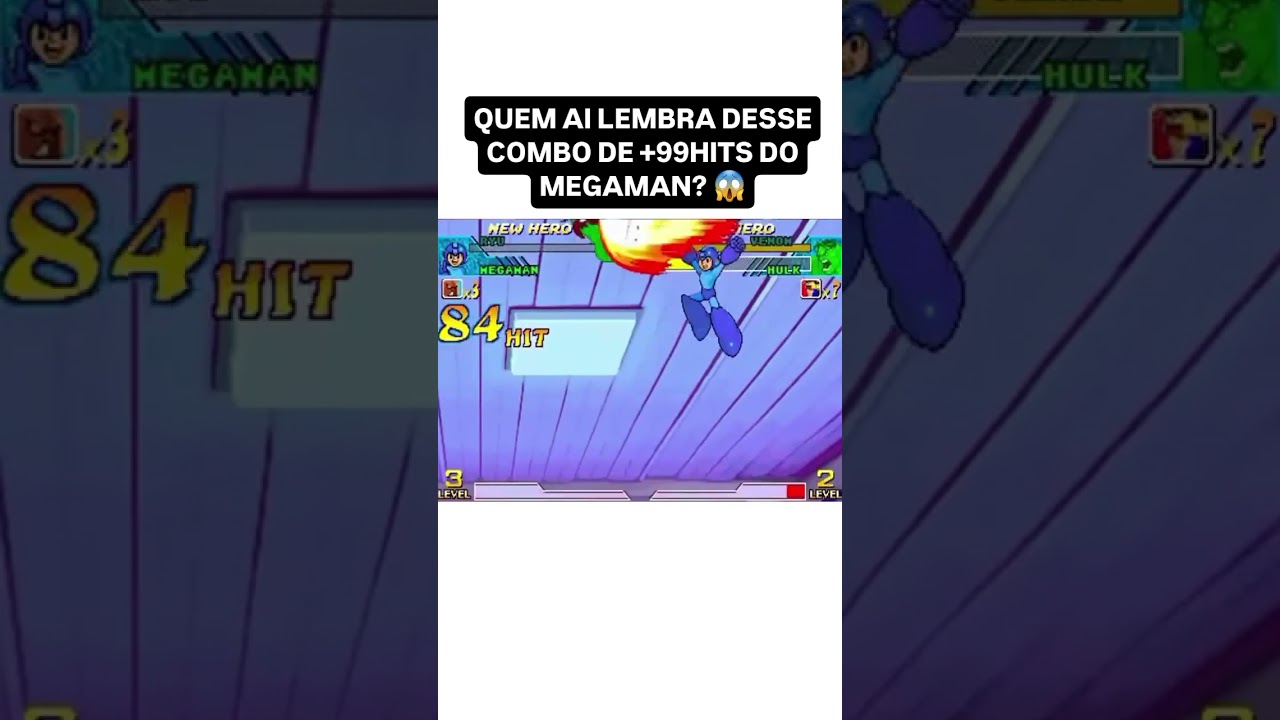 O lend&aacute;rio combo de 99 hits do Megaman 👀😳 MVSC #marvelvscapcom #games #gameplayvideo #99hits #mega