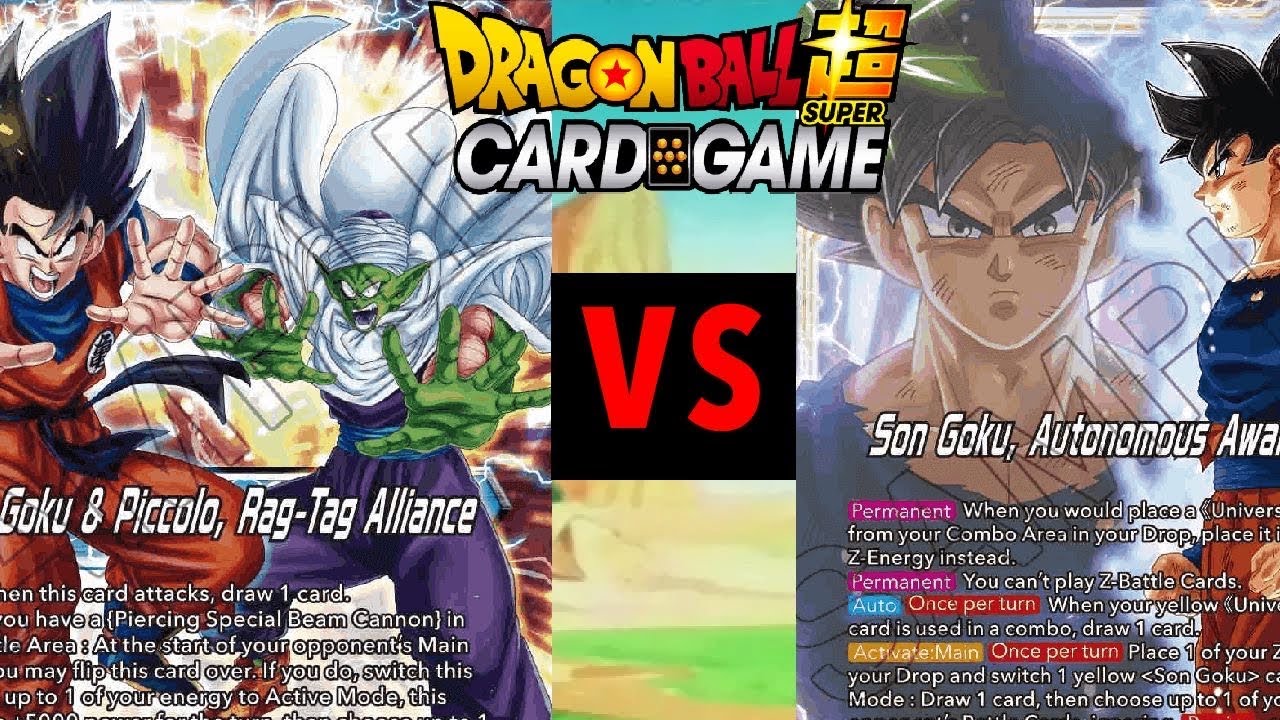 Blue Goku/Piccolo VS Yellow U7 Goku (DBS Card Game Masters)