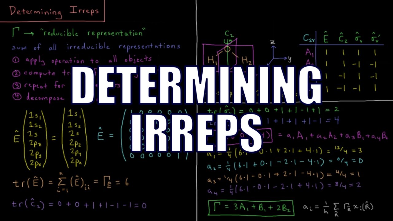 Квантовая химия 12.13 – Определение IRREPs