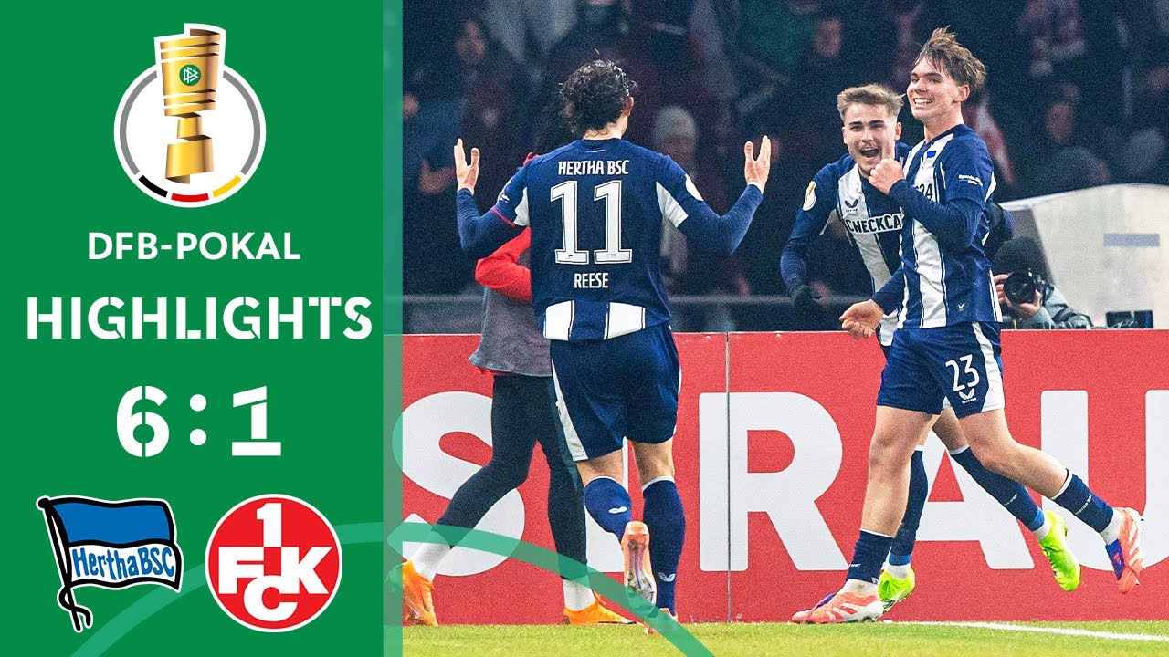 16-year-old STARBOY scores! | Hertha BSC vs 1.FC Kaiserslautern 6-1 | DFB-Pokal Round of 16
