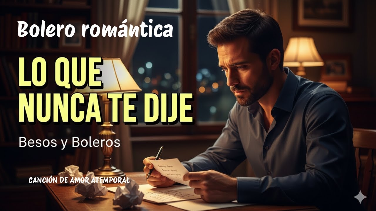 Lo que Nunca Te Dije | Bolero Romántico Español (Letra) | Besos y Boleros