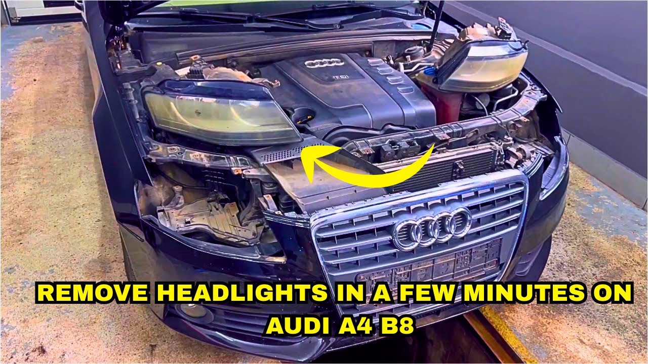 How To Remove Headlights From AUDI A4 B8!