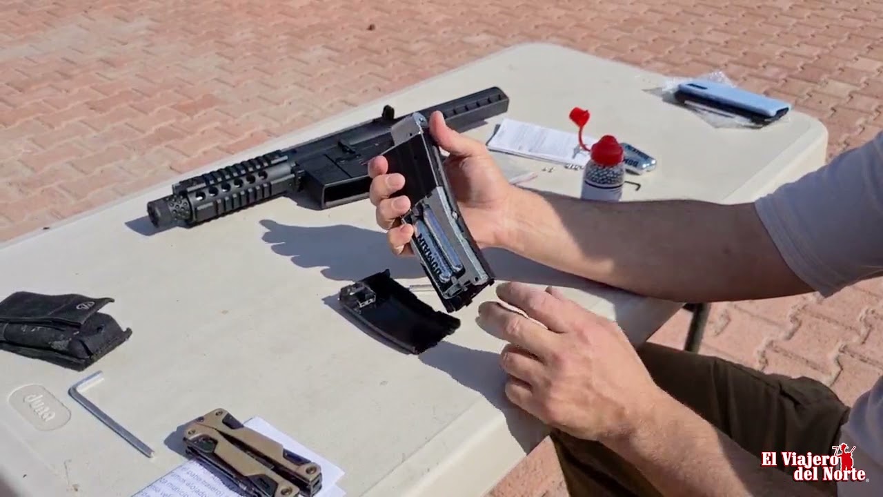 Rifle Ametralladora Full Auto Full Metal de Municiones de Acero A4P cal. 4.5 CQB
