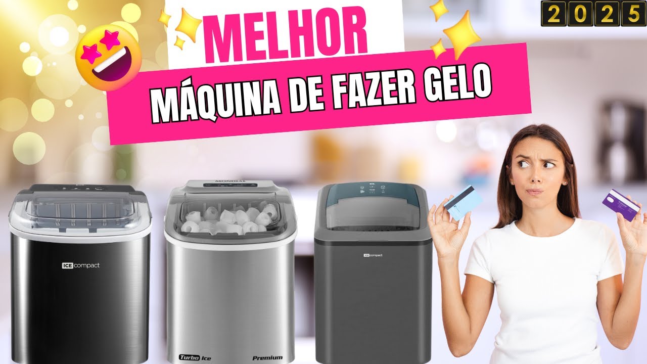 ✅Melhor M&aacute;quina de Gelo 2025 - Qual &Eacute; A Op&ccedil;&atilde;o CERTA?