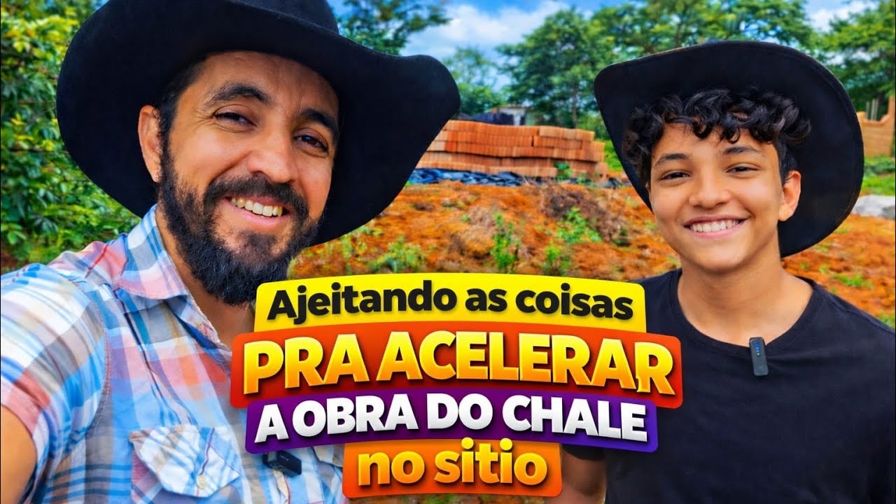 Fim de semana no sítio - agilizando para acelerar a construção do chalé de Tijolo ecológico