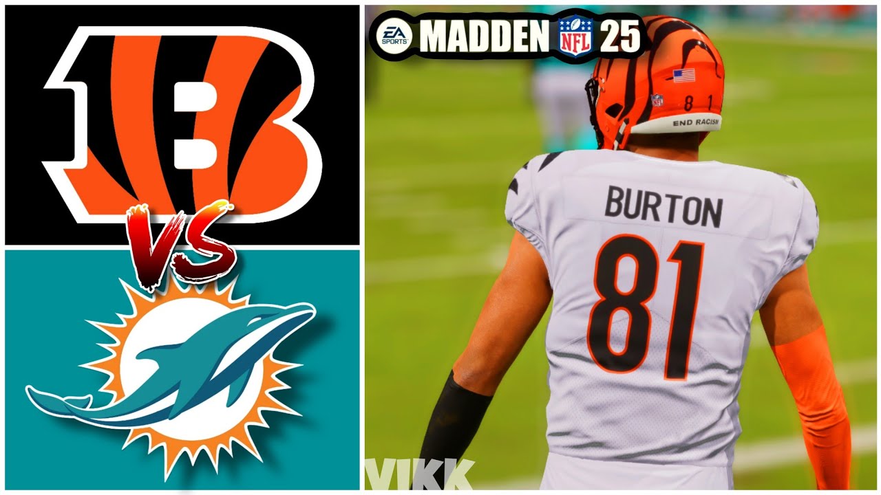 Bengals vs Dolphins Simulation (Madden 25 Rosters)