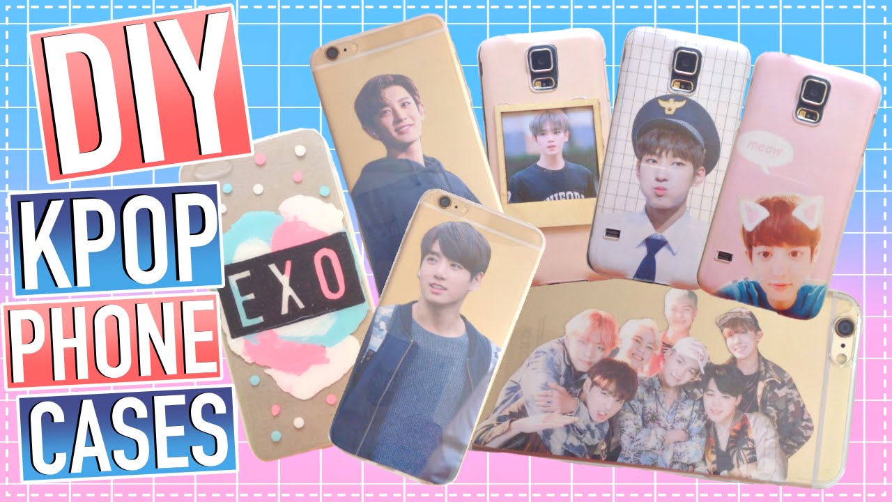 DIY KPOP Phone Cases (MUST TRY!) (BTS, EXO, etc.) | KPOPAMOO